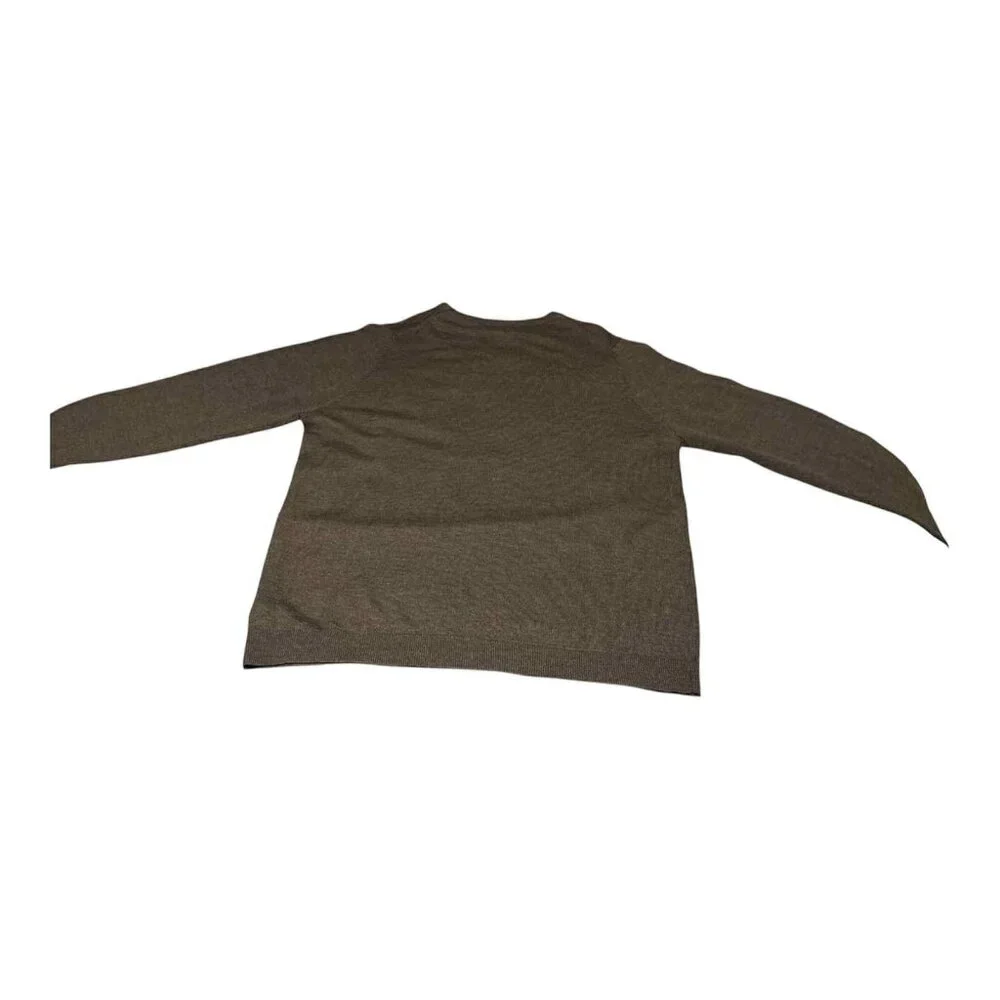 APT 9‎ Sweater Mens 2XL Brown Merino Wool Blend Seriously Soft Vneck Pullover